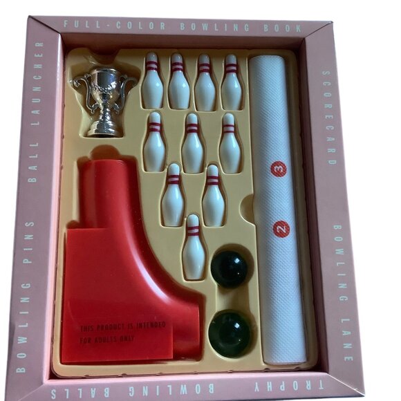 Tabletop Bowling Set Jon Richards Full-Color Book & Accessories NEW - Picture 2 of 7